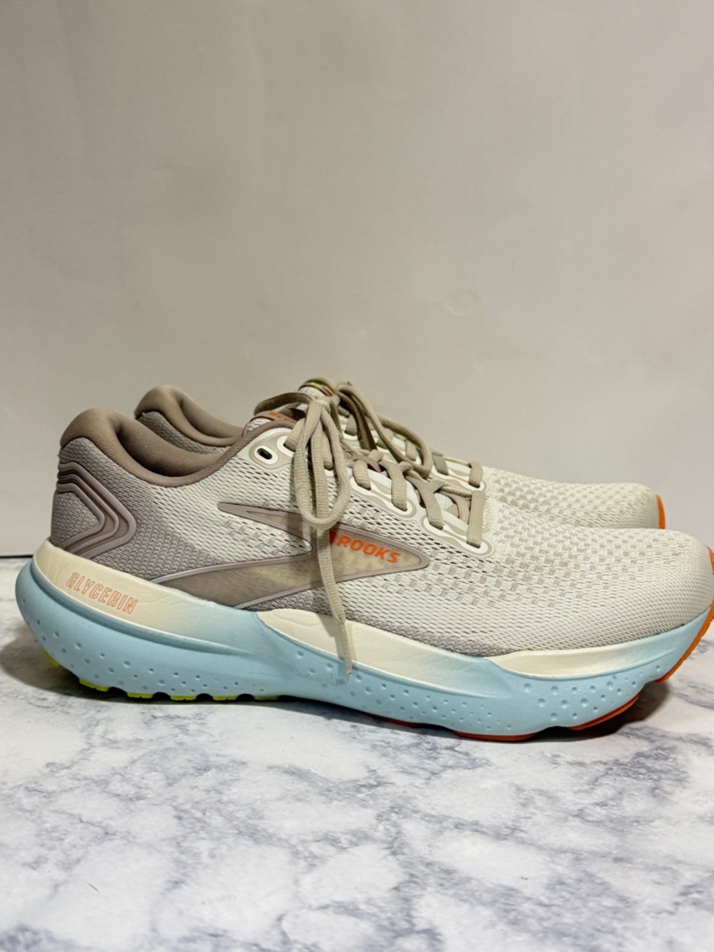 Brooks Glycerin 21 Road-Running Shoes Women's gray aqua coconut size 11 - Picture 4 of 13